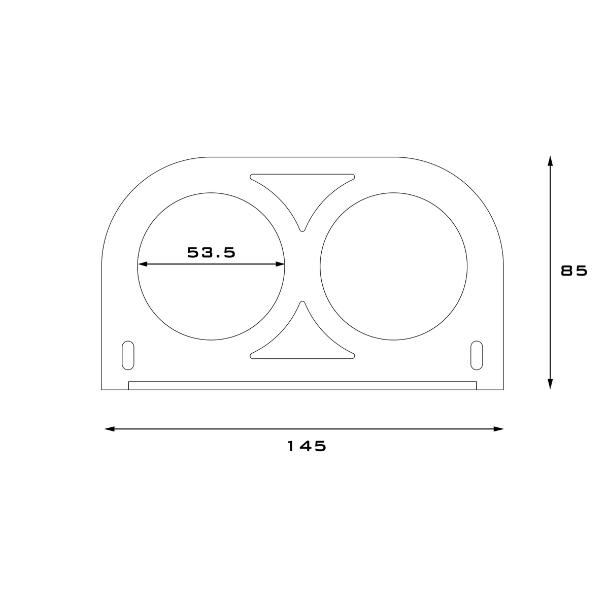 P09/P10　２連メータースタンド（53mm/60mm）