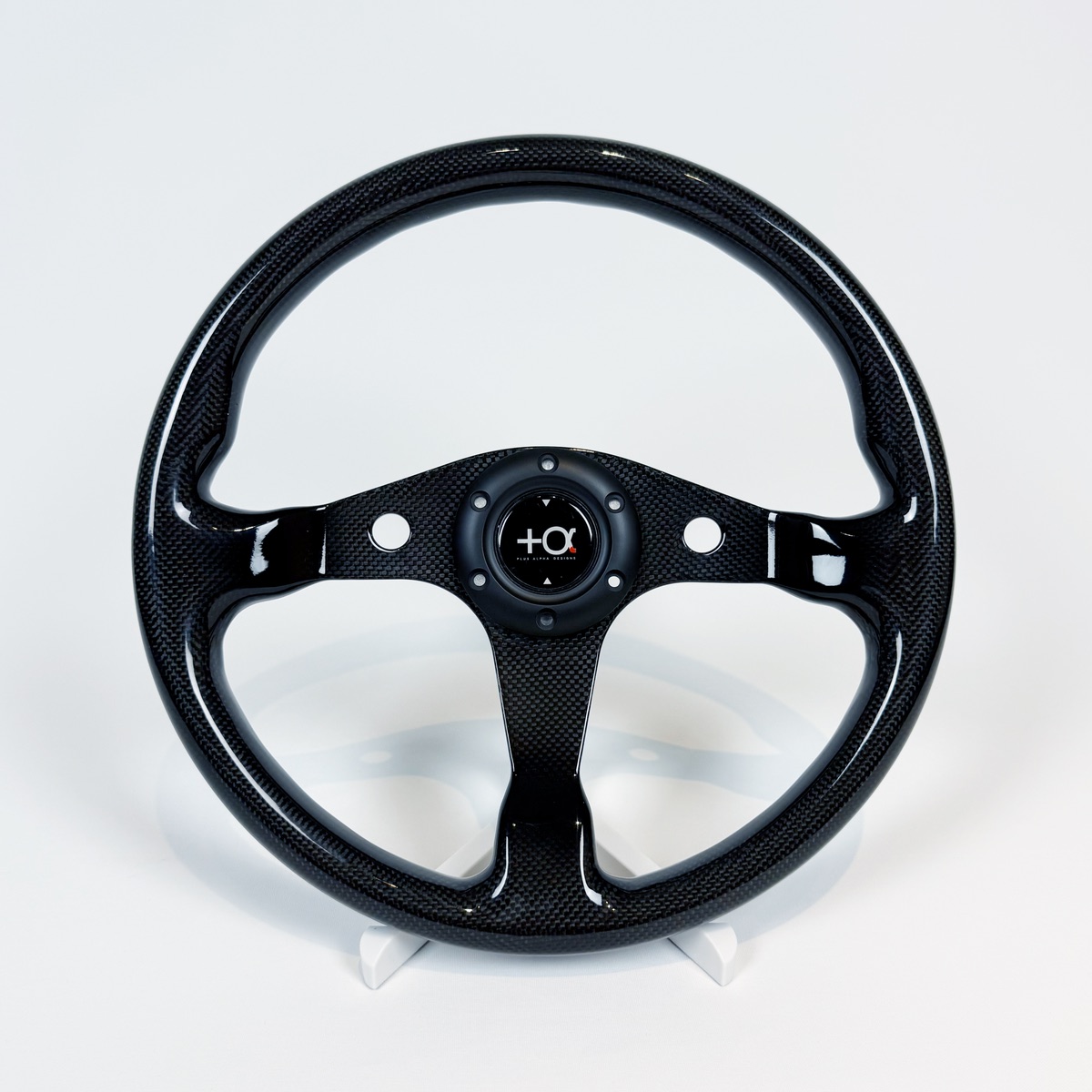 W05 フリスビー グロスカーボン フラットステアリングホイール 340mm